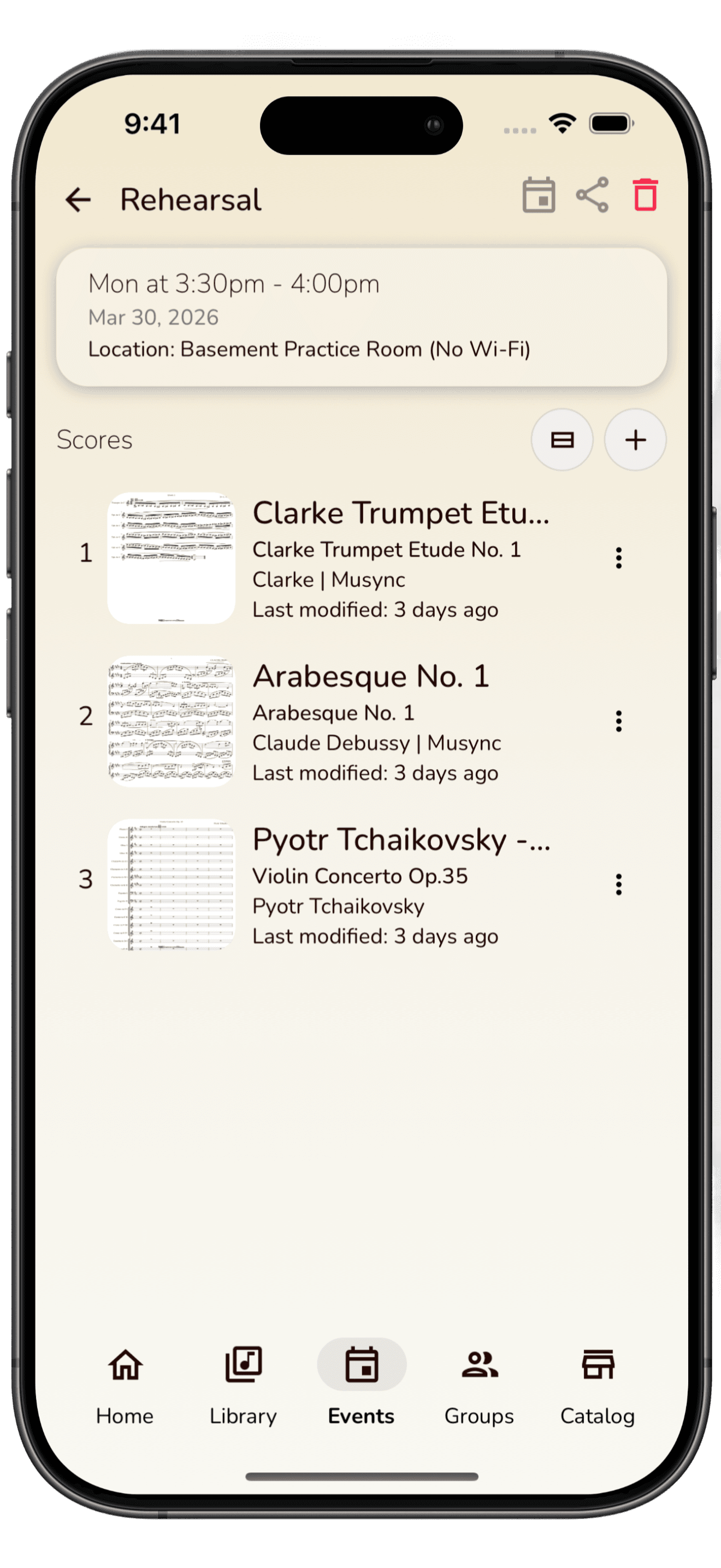 Offline Access in the Musync app